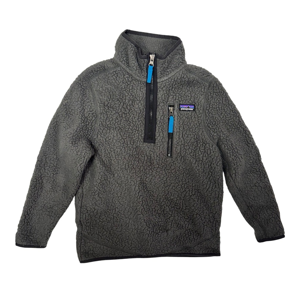 Patagonia Kids Re-Tool Snap-T Fleece Pullover Forge Grey XS 5-6